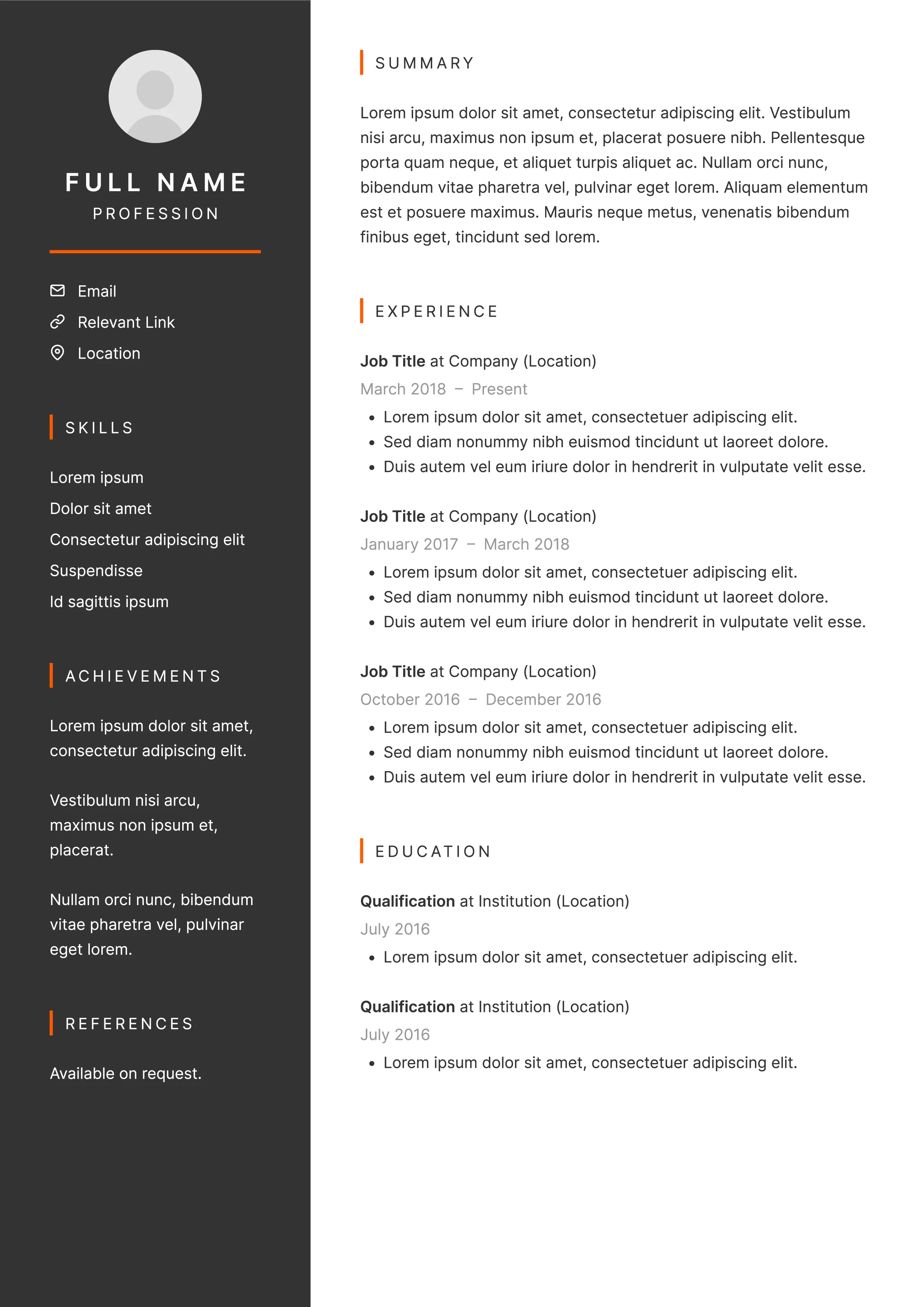 Resume Example 1
