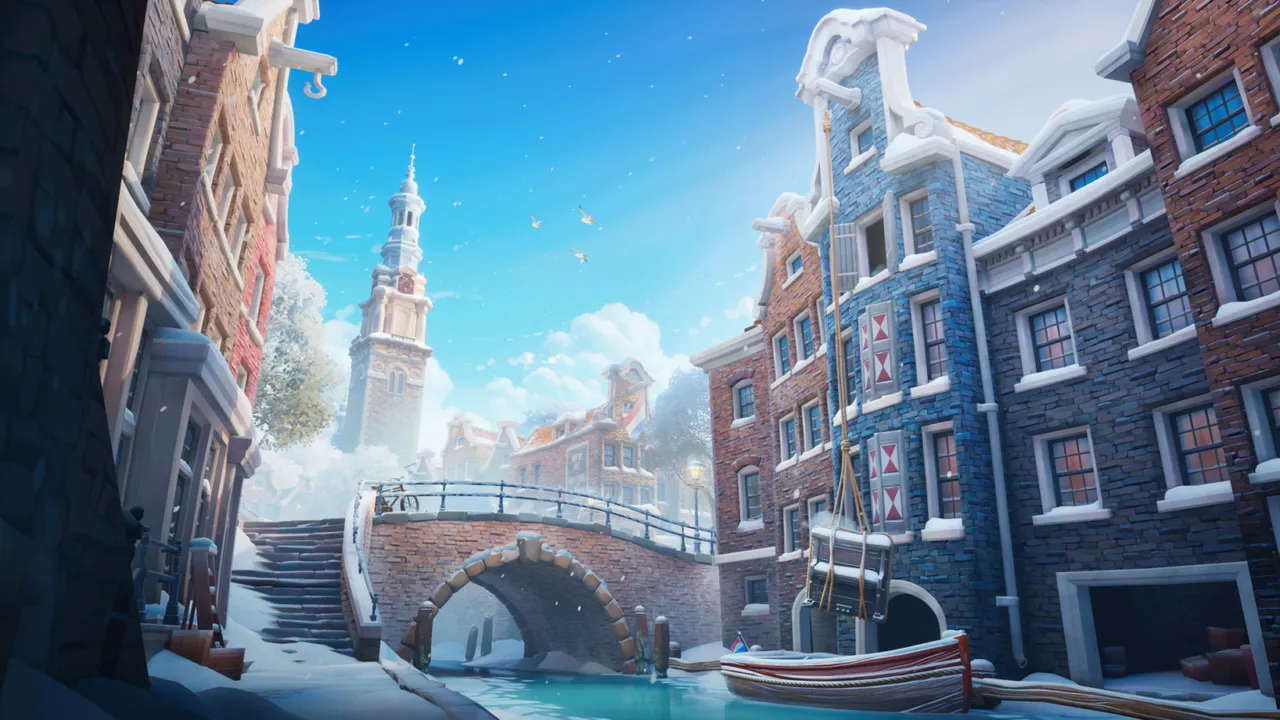 Impressive Overwatch-Inspired Stylized Map of Amsterdam