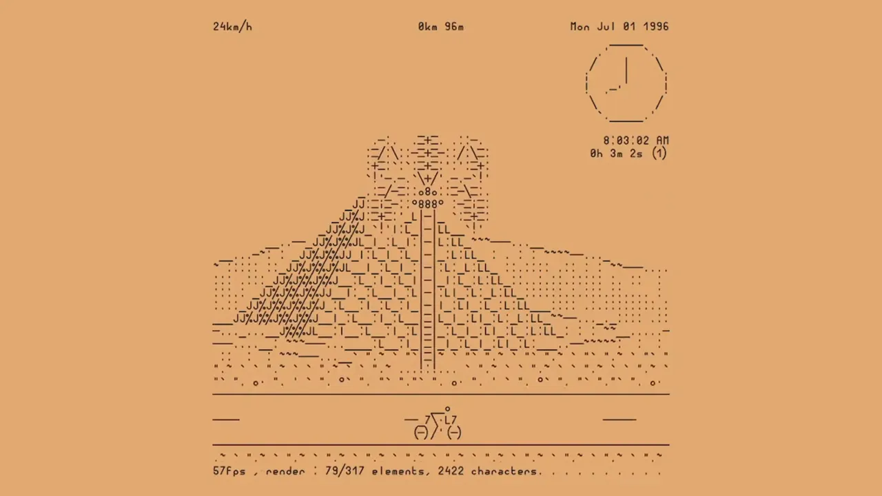 Intriguing ASCII Cycling Game Captures Attention of the Game Dev Community