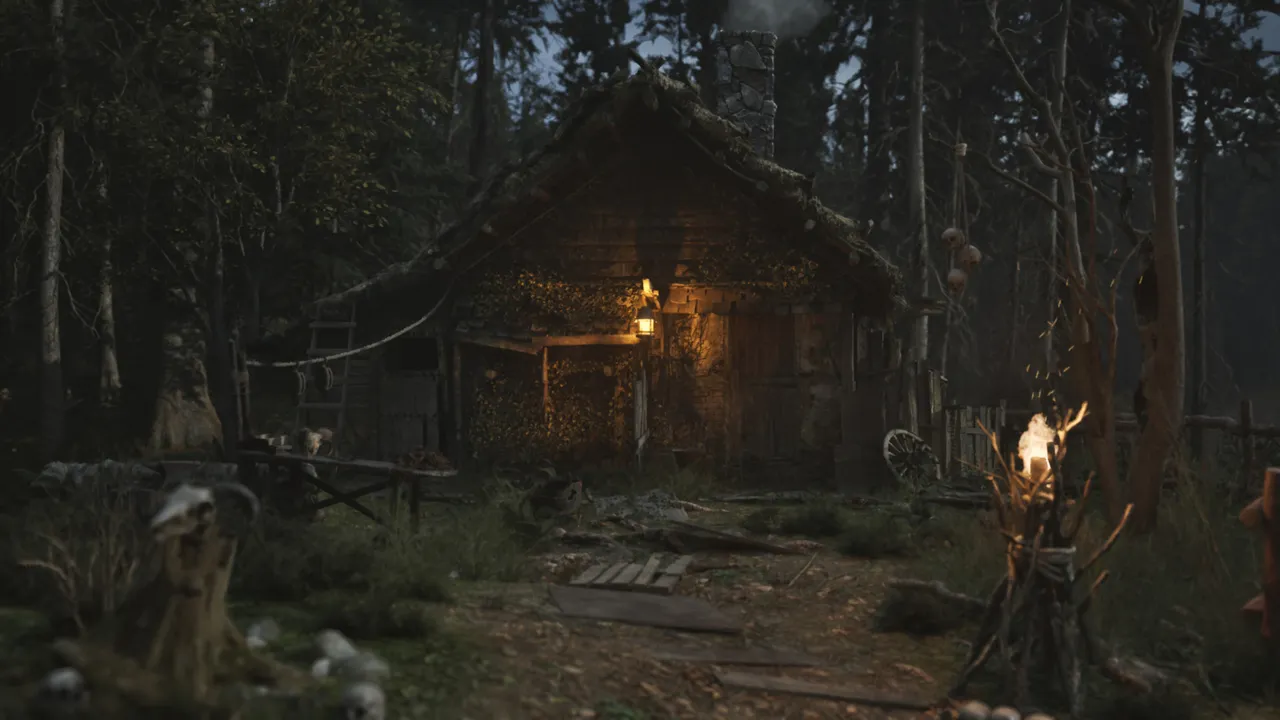 The Witcher's Hut created in Unreal Engine 5.2