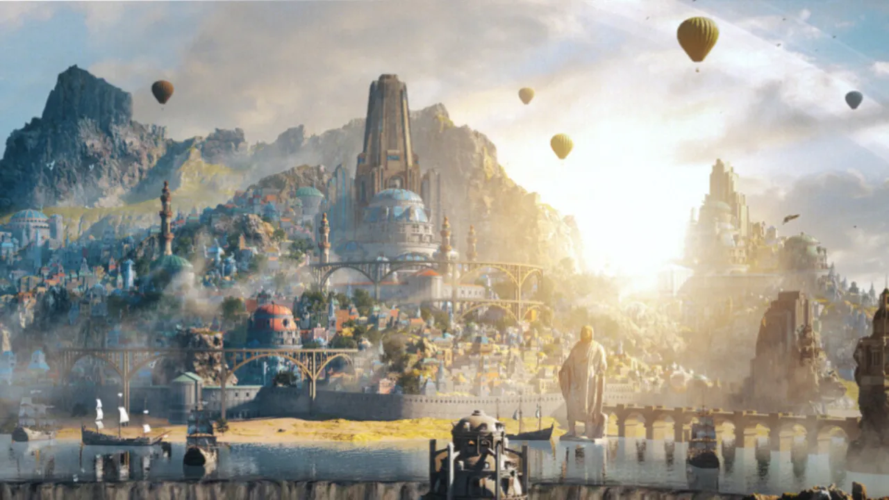 Stunning 3D environment in Unreal Engine 5 "Waterside Town"