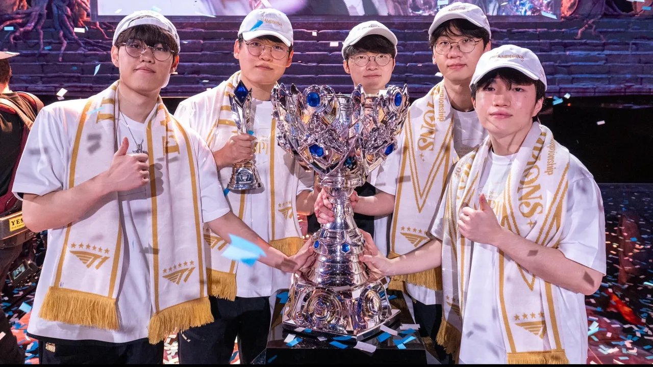 T1 wins the 2025 League of Legends World Championship, marking the esport's first-ever "three-peat"