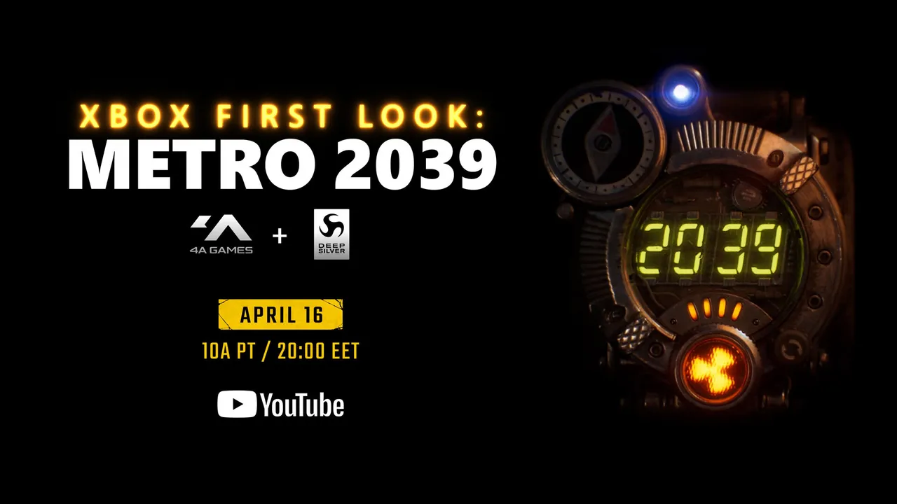 Metro 2039 will be revealed later this week, 4A Games announces